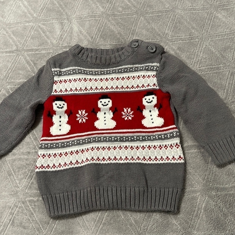 Knitted snowman sweater
